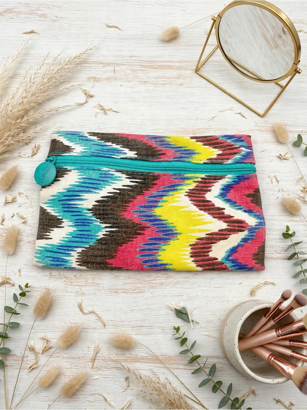 💥 4/$20 🆕 Ipsy Zig Zag Cosmetic Bag
